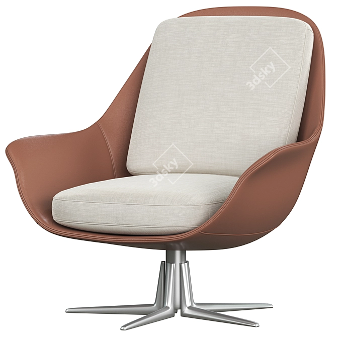 Sleek Sveva Armchair: Contemporary Comfort 3D model image 2