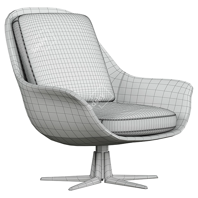 Sleek Sveva Armchair: Contemporary Comfort 3D model image 5