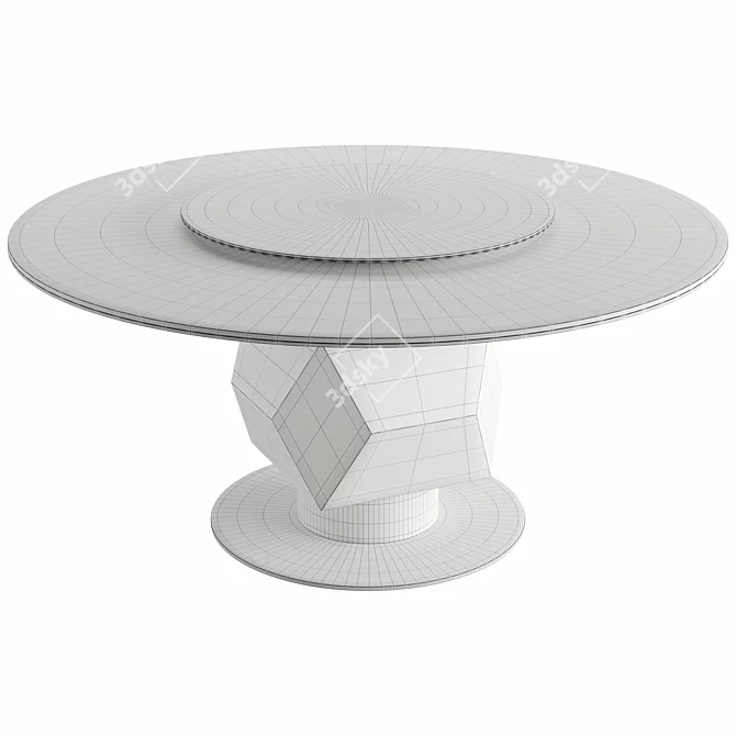 Lamborghini-Inspired Round Dining Table 3D model image 4