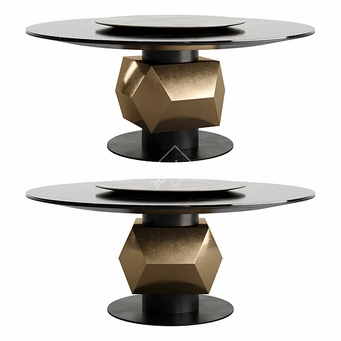 Lamborghini-Inspired Round Dining Table 3D model image 5