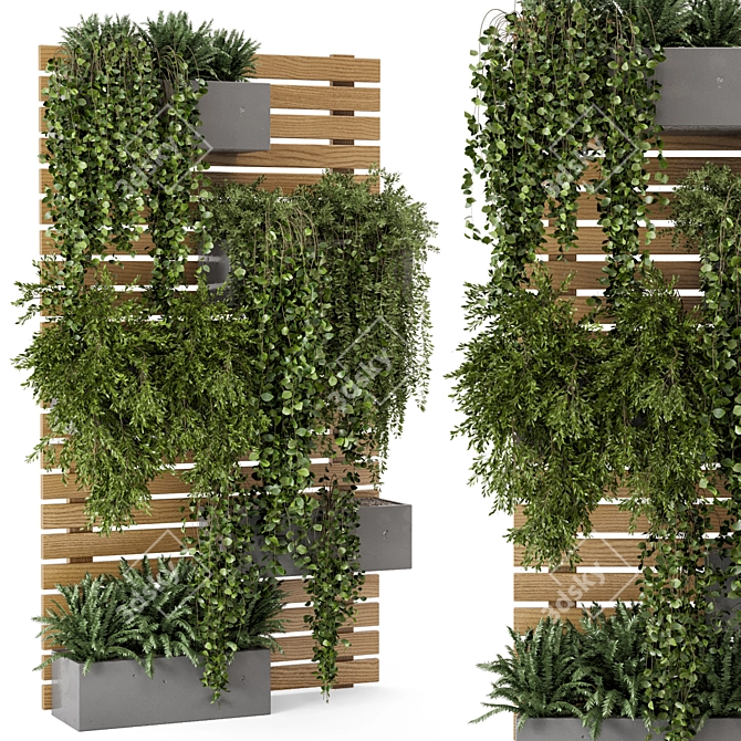 Vertical Pallet Planters - Set of 545 3D model image 1