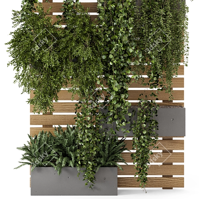 Vertical Pallet Planters - Set of 545 3D model image 3