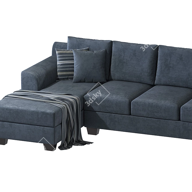 Ardsley Pewter 3-Piece Sectional 3D model image 4