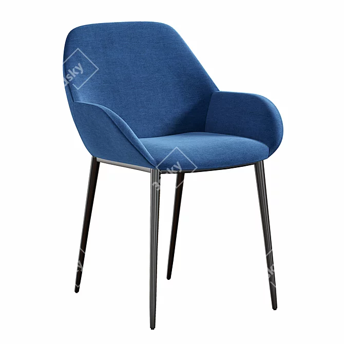 Modern Konna Chair: Sleek Design and Superior Comfort 3D model image 1