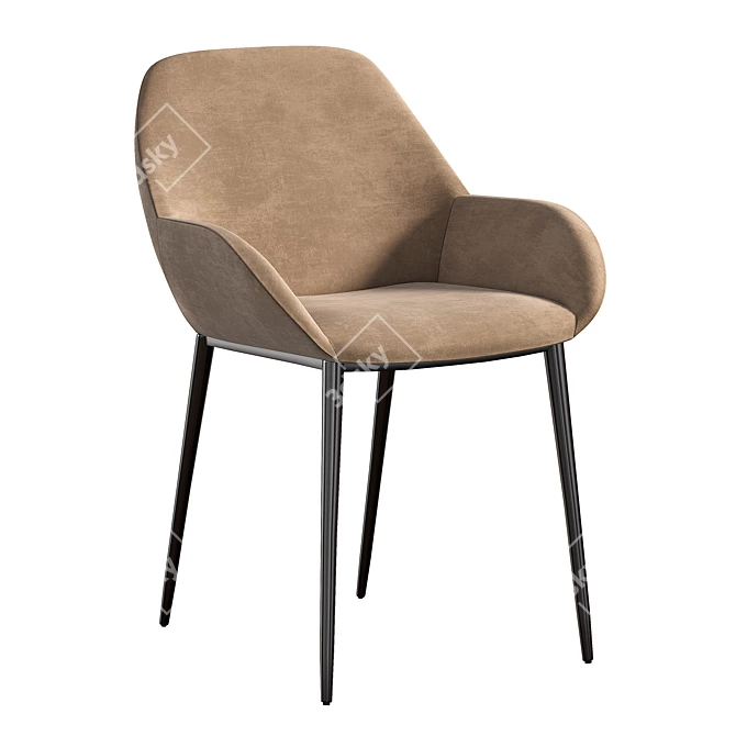 Modern Konna Chair: Sleek Design and Superior Comfort 3D model image 3