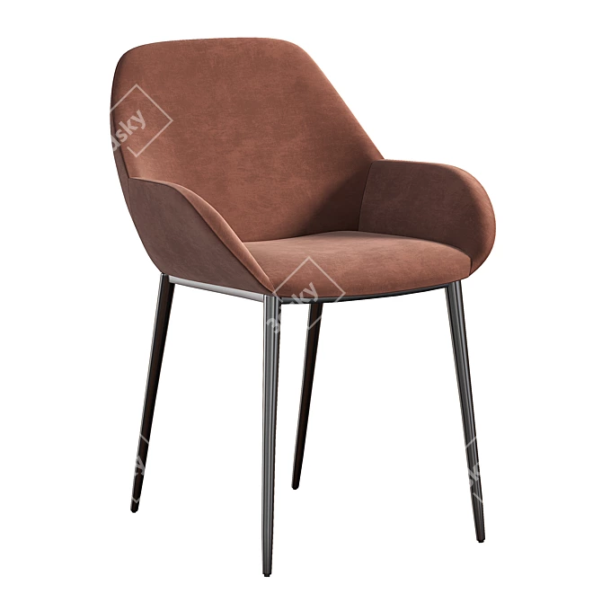 Modern Konna Chair: Sleek Design and Superior Comfort 3D model image 4