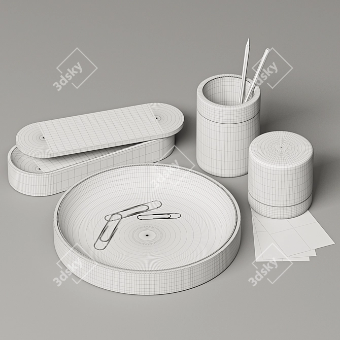 Elegant Lui&Lei Tray Set 3D model image 2