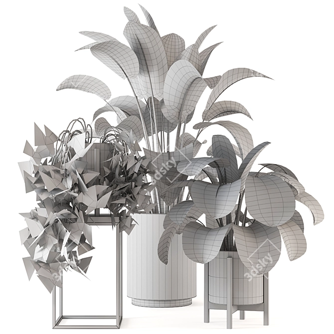 Green Oasis: Indoor Plants Set 3D model image 5