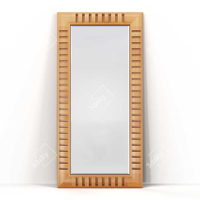 Pine Framed Floor Mirror 3D model image 1