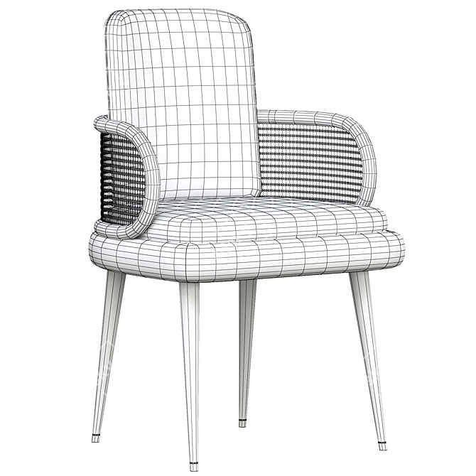 Elegant Blakey Dining Chair 3D model image 6