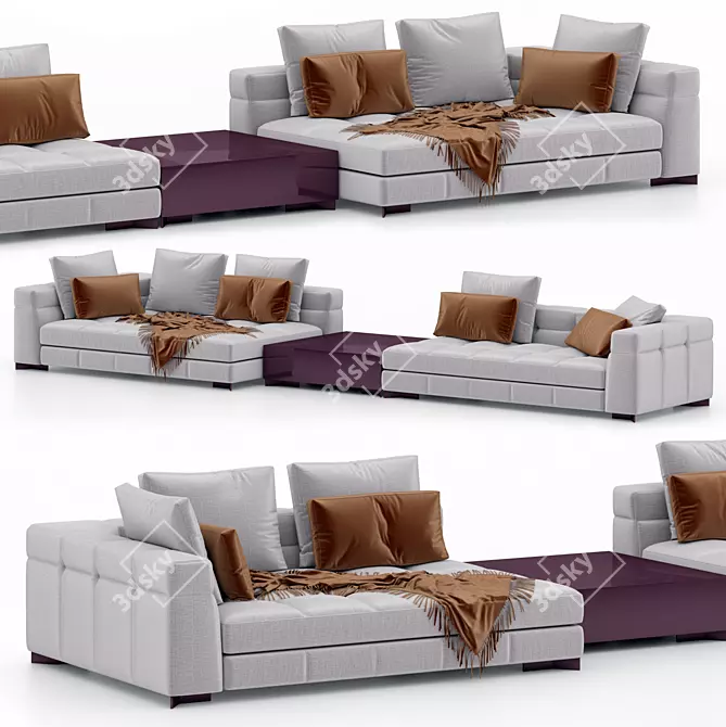 Minotti Blazer Sofa 3D model image 1
