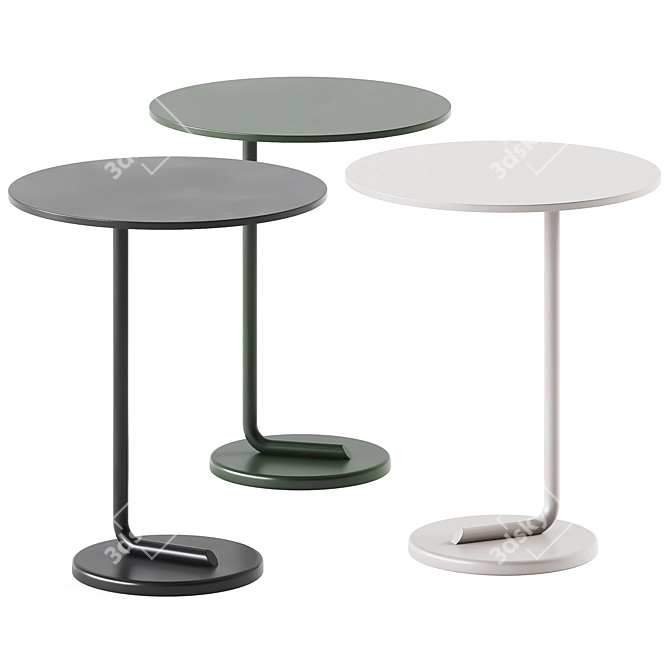 Sculptural Curling Side Table 3D model image 1