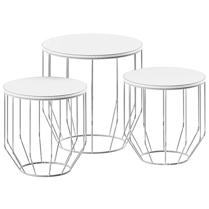 Haiti Set: Chic Coffee Tables 3D model image 2