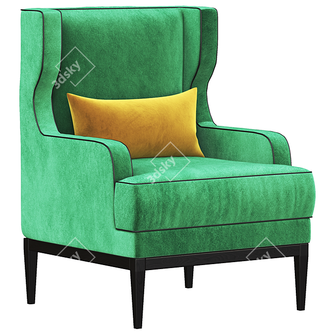 Elegant Camille Porada Armchair 3D model image 1