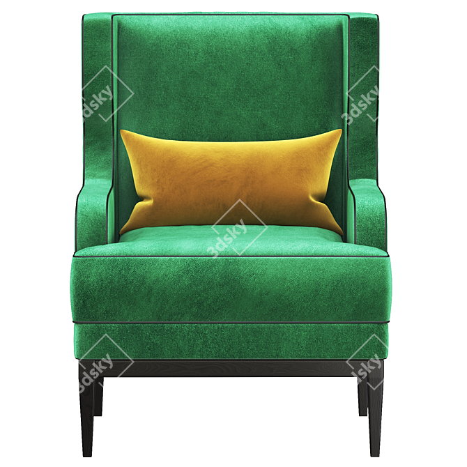 Elegant Camille Porada Armchair 3D model image 2