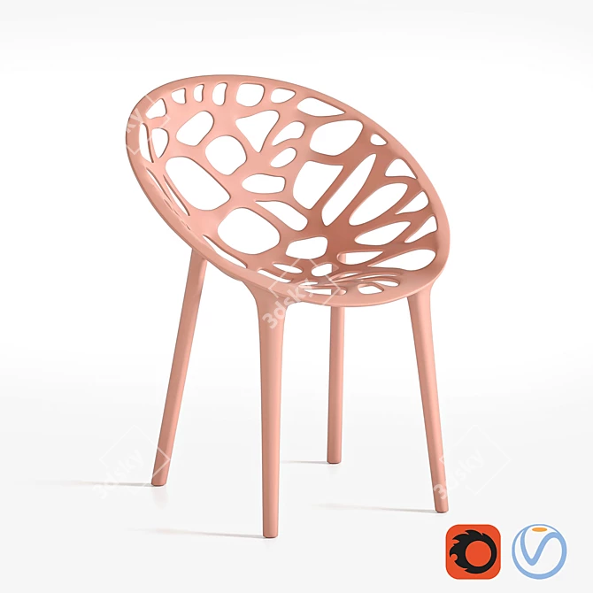 Modern Ores Armchair: Organic Design 3D model image 1