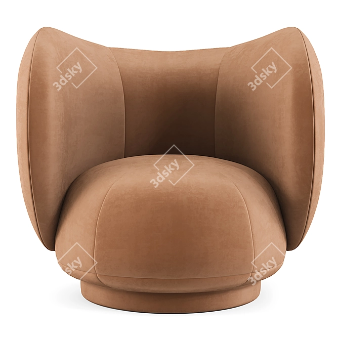 Modern Comfort: Rico Swivel Lounge Chair 3D model image 2