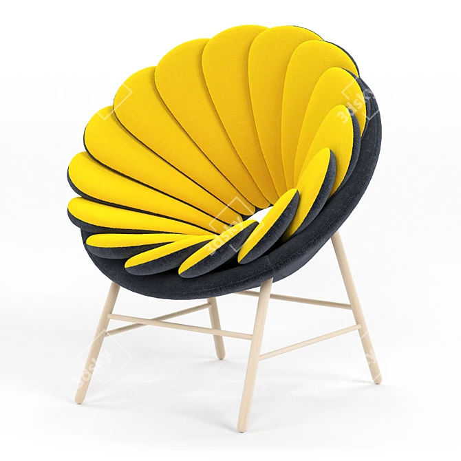 Elegant Quetzal Armchair: By Missana 3D model image 1