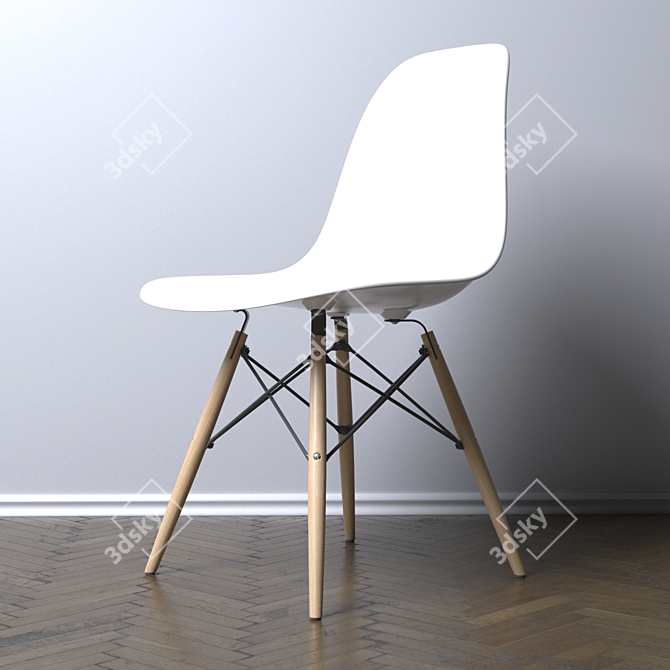 Eames DSW Modern Chair 3D model image 1