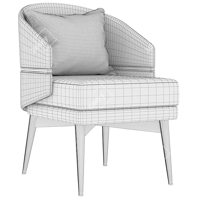 Billy Contemporary Armchair 3D model image 3
