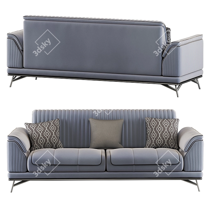 Luxurious Magnum Sofa Set | Elegant Design | High-Quality Fabric 3D model image 3