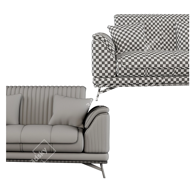 Luxurious Magnum Sofa Set | Elegant Design | High-Quality Fabric 3D model image 5