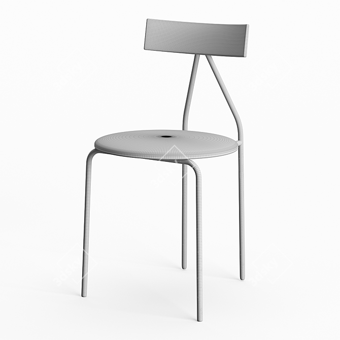 Sleek Oak Gofi Chair 3D model image 3