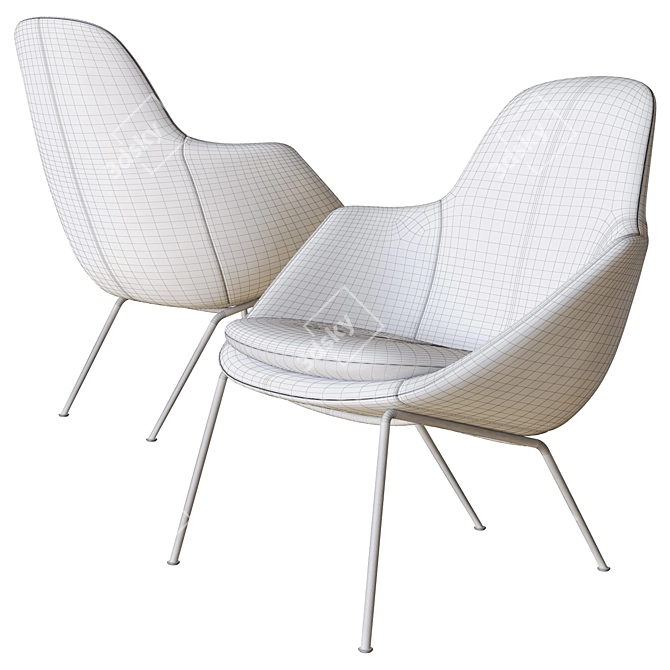 Modern Dot Armchair by Tacchini 3D model image 4