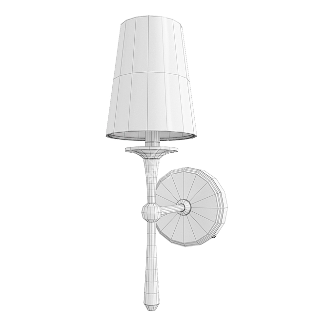 Elegant Transitional Sconce 3D model image 2