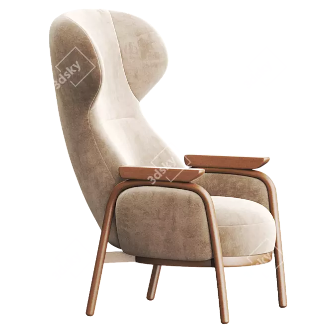 Elevate Your Comfort with VUELTA High-back Armchair 3D model image 2