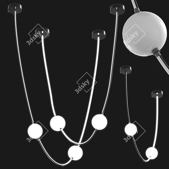 Ethereal Sphere Pendant Light 3D model image 1