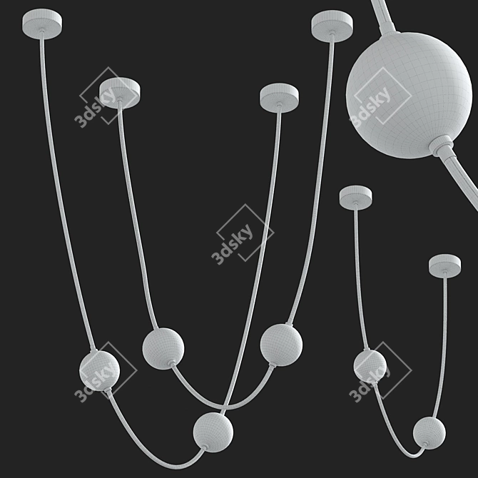 Ethereal Sphere Pendant Light 3D model image 2