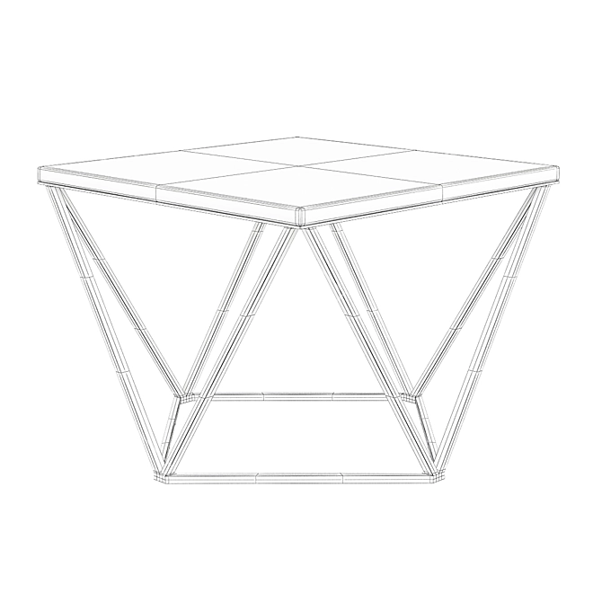 Sleek Minimalist Center Table 3D model image 2