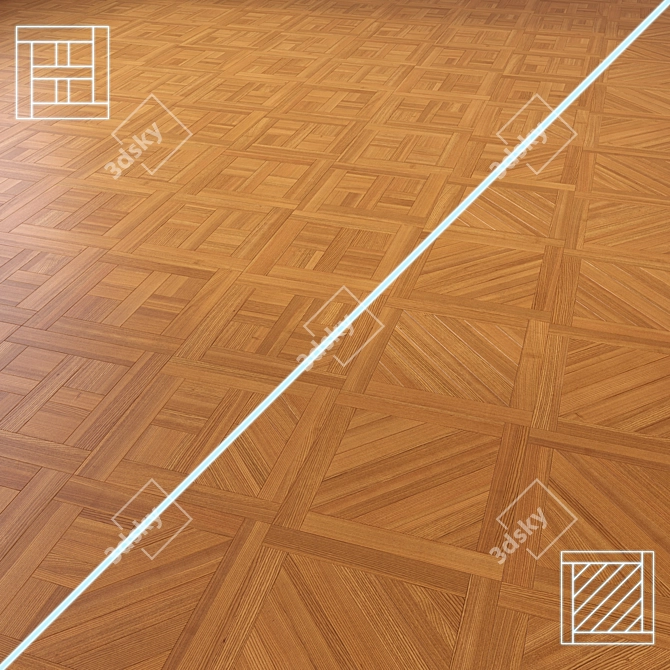 3D Parquet Flooring Model 3D model image 1