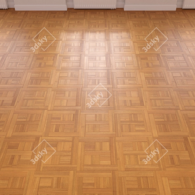 3D Parquet Flooring Model 3D model image 4