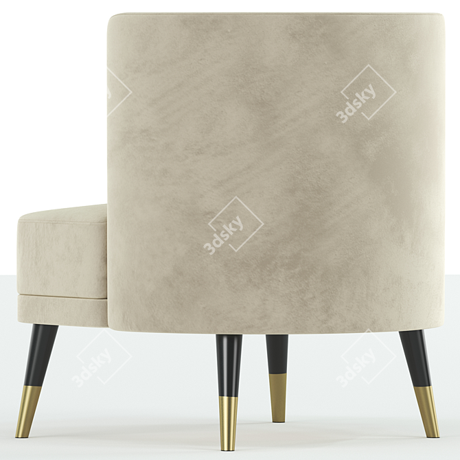Key West Luxe Armchair: Modern, Elegant, and Comfortable 3D model image 3