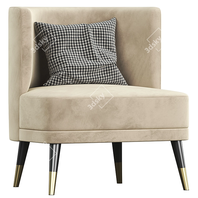 Key West Luxe Armchair: Modern, Elegant, and Comfortable 3D model image 5