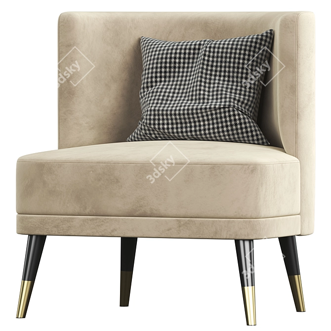Key West Luxe Armchair: Modern, Elegant, and Comfortable 3D model image 6