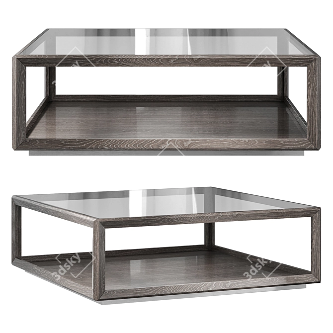 Elite Silver Coffee Tables: Stylish & Functional 3D model image 2