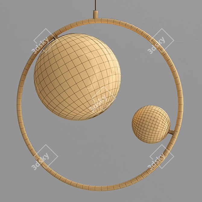 Elegant INGRUN Pendant Light 3D model image 2