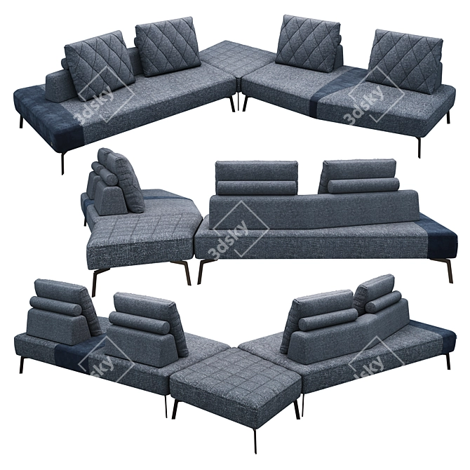 Tanagra OM Pilatto Sofa Set 3D model image 1