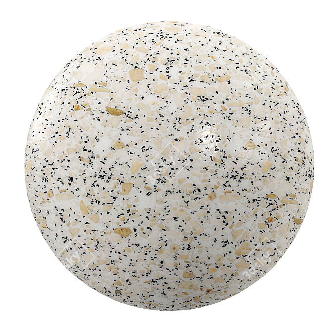 Euval Terrazzo: Seamless PBR Material 3D model image 1