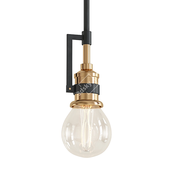 Elegant Sheldon Pendant Light 3D model image 1