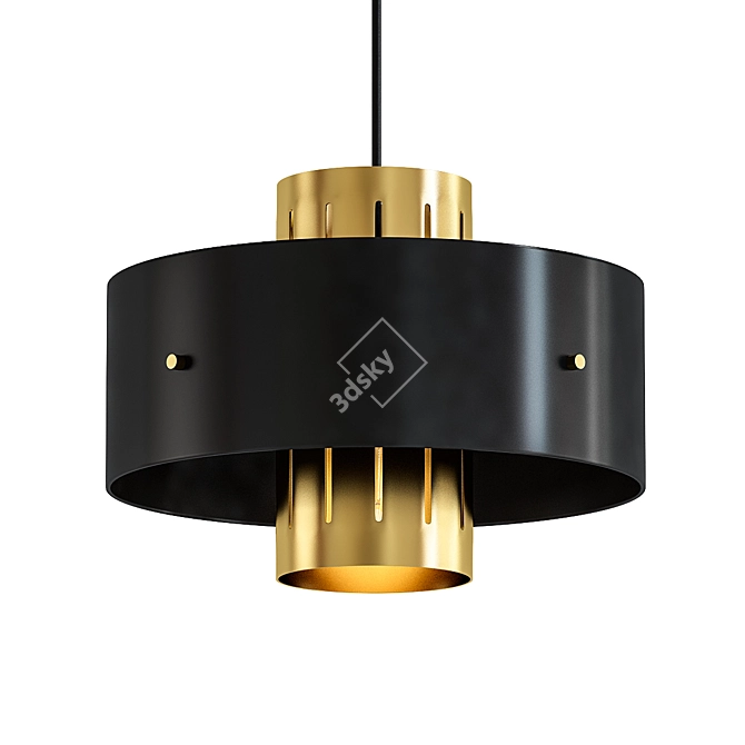 Sleek Luxe Ceiling Fixture 3D model image 1