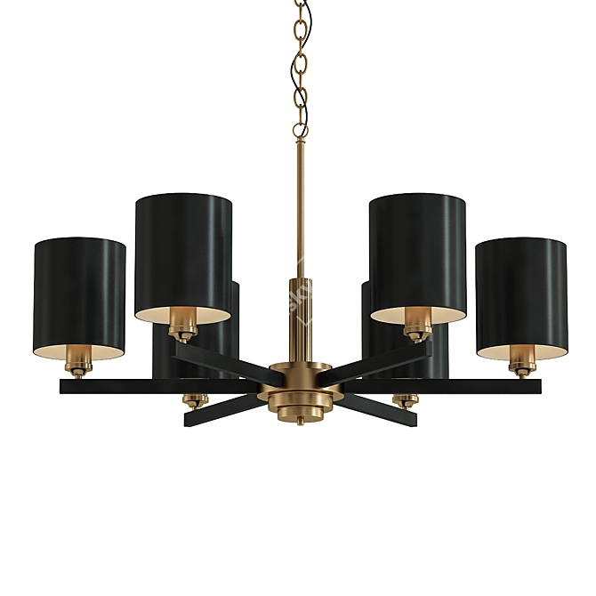 Elegant Belvedere Ceiling Fixture 3D model image 1