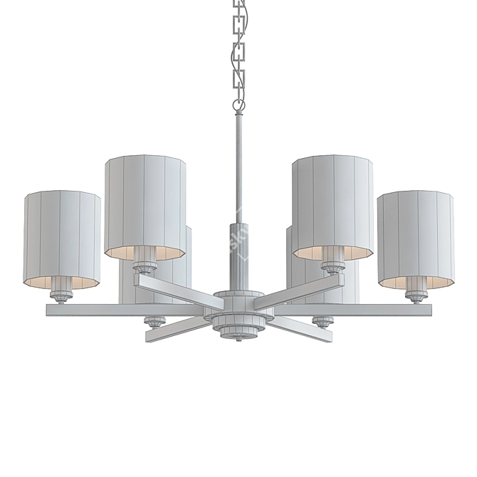 Elegant Belvedere Ceiling Fixture 3D model image 2