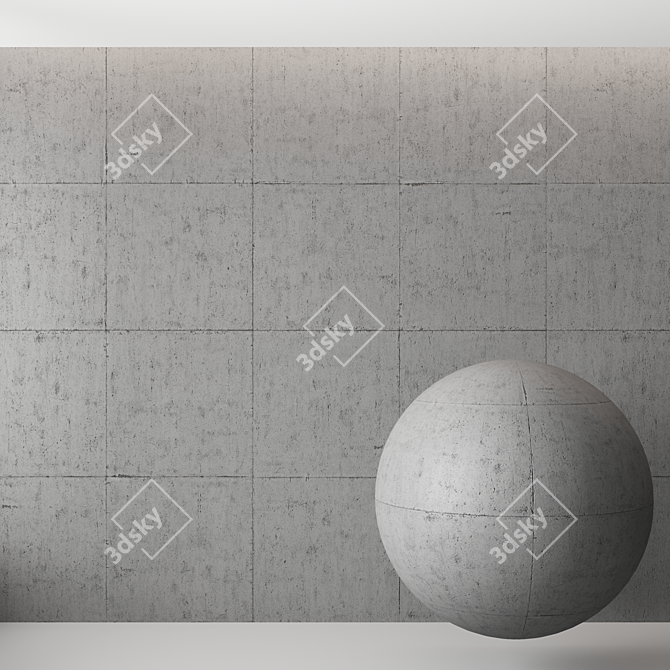 Seamless Concrete Texture Bundle 3D model image 1