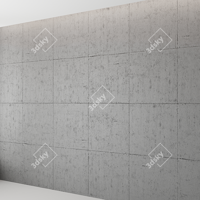 Seamless Concrete Texture Bundle 3D model image 2