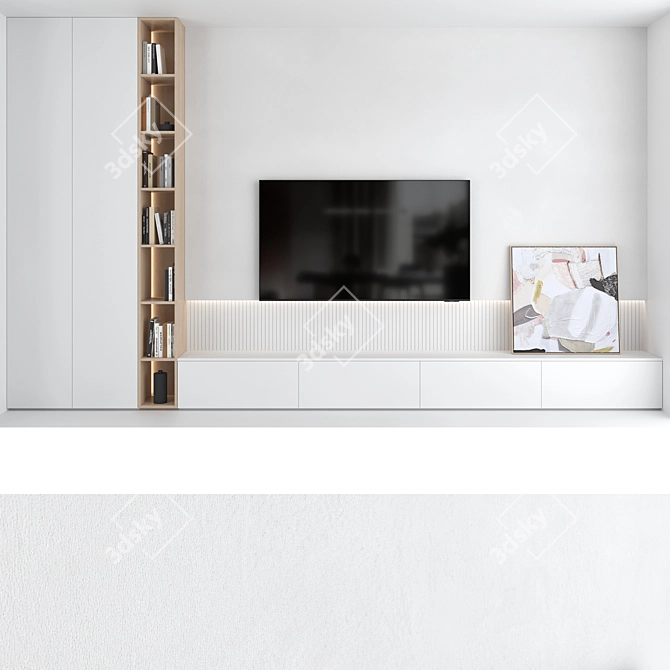 TV Wall Set 18 - Samsung 75" Crystal UHD Smart TV 3D model image 2
