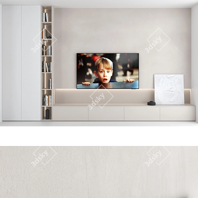 TV Wall Set 18 - Samsung 75" Crystal UHD Smart TV 3D model image 5